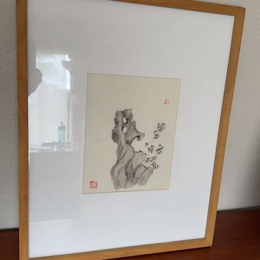 Lake Stones and Bamboo, 湖石与竹