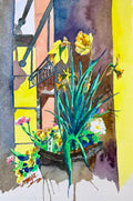 Original Watercolour Painting - "Daffodils in a Planter"