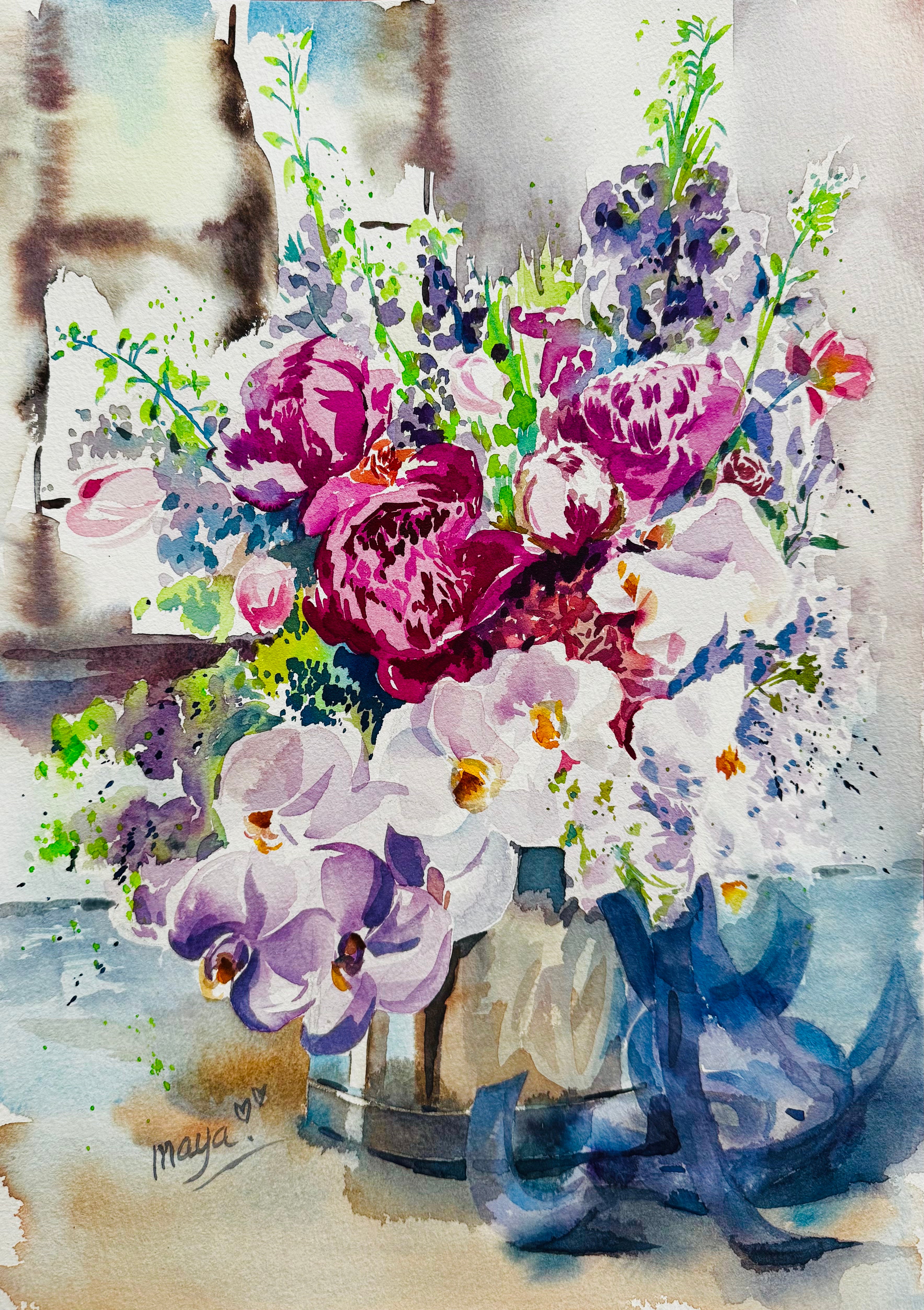 Original Watercolour Painting – "Floral Reverie"