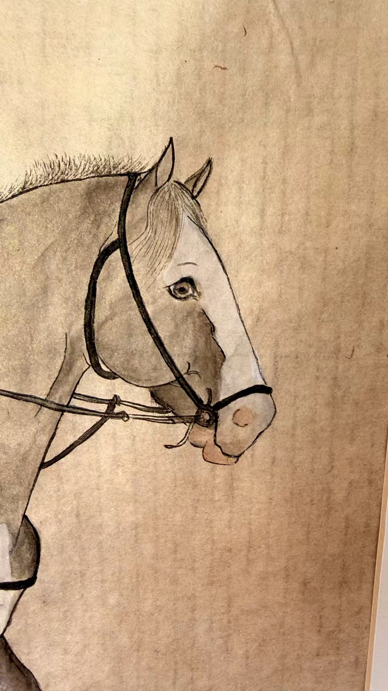 Figure of a Man Riding a Horse, 人骑图