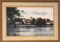 Lakeside Village - Watercolour painting